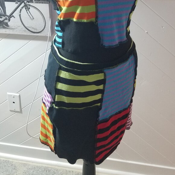 The Ragged Priest Breaker Stripe Patchwork Top and Skirt - Picture 6 of 9